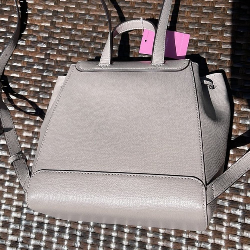 Kate Spade Darcy Flap Backpack Warm Taupe - Picture 12 of 16